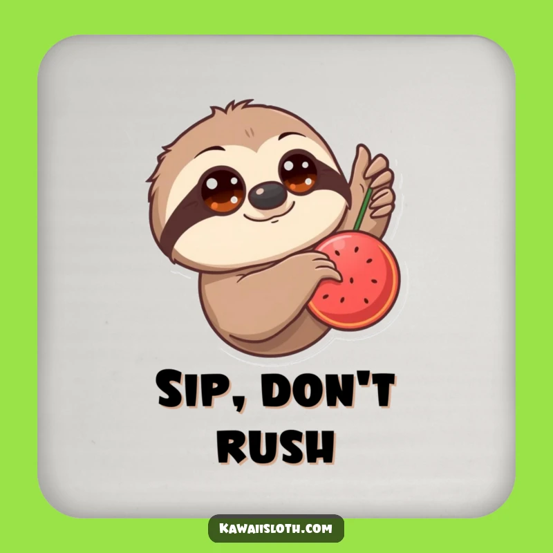 Funny Sloth Fruit Coaster: Protect Surfaces with Leisurely Charm