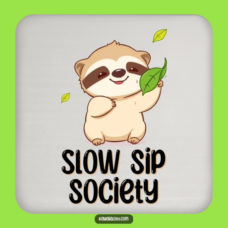 Funny Sloth Leaf Catcher Coaster - Hilarious Protection for Surfaces, Slow and Steady