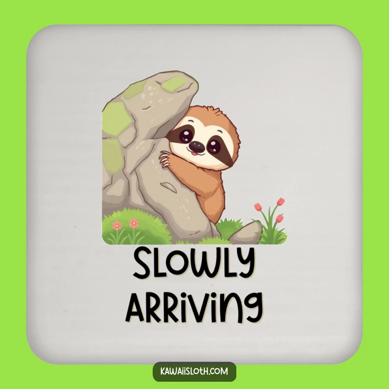 Funny Curious Sloth Drink Coaster - Protect Your Surfaces with Slow, Comical Interest