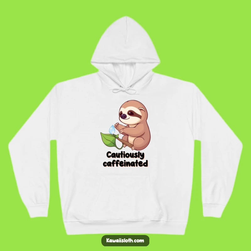 Cozy Funny Sloth Dewdrop Hoodie: Warm and Hilarious Gift for Contemplative Comfort