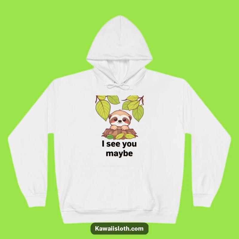 Funny Gentle Sloth Hoodie: Cozy Humorous Gift for Leafy Escapes