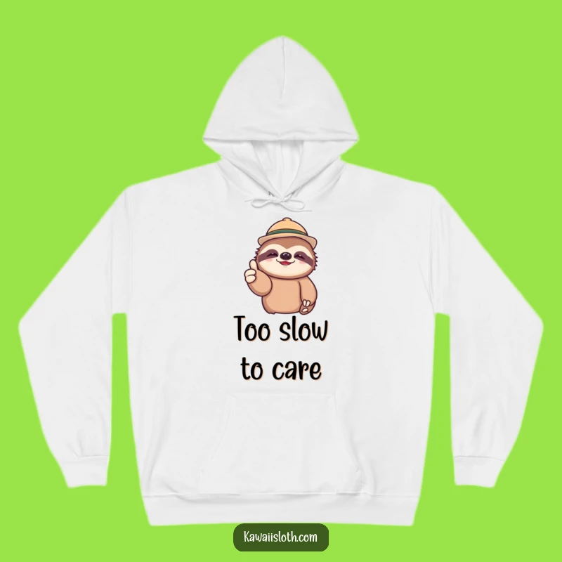Funny Lazy Sloth Thumbs Up Hoodie: Cozy Humor Gift for Ultimate Relaxation