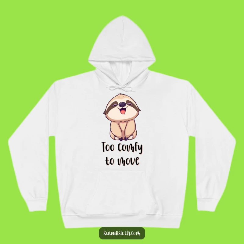 Funny Playful Sloth Yawn Hoodie - Cozy Comfort and Relaxed Humor