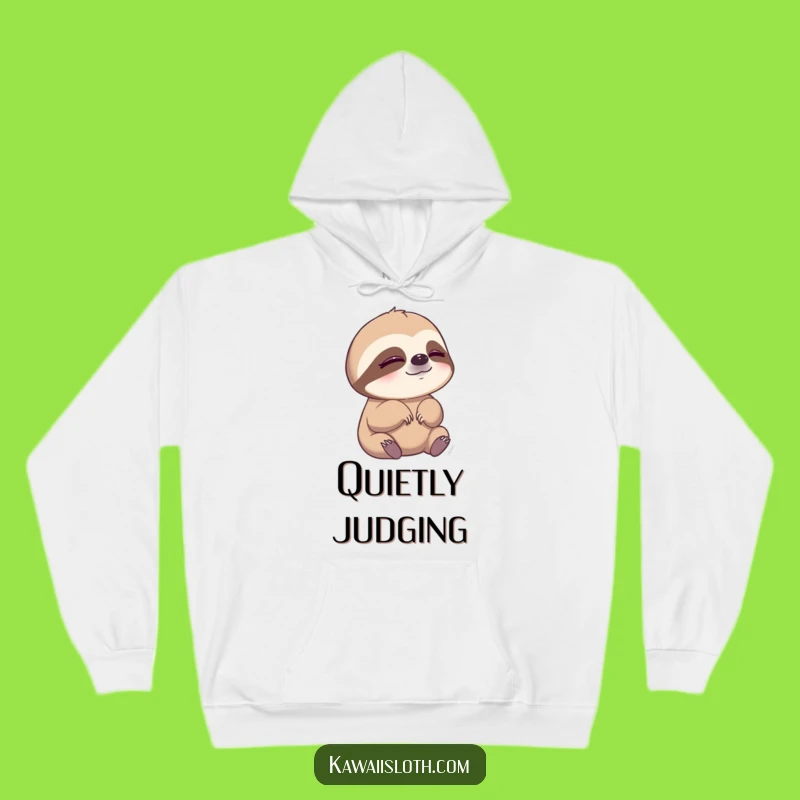 Funny Sloth Blinking Hoodie - Cozy Peaceful Cartoon Comfort Gift