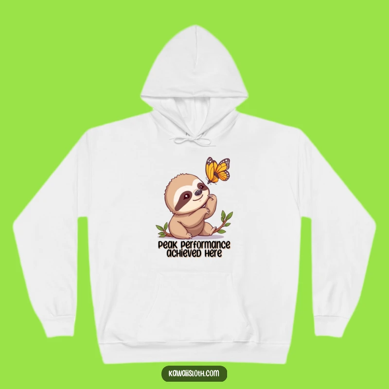 Funny Sloth Hoodie: Cozy Humor for Slow Mornings and Butterfly Dreams!