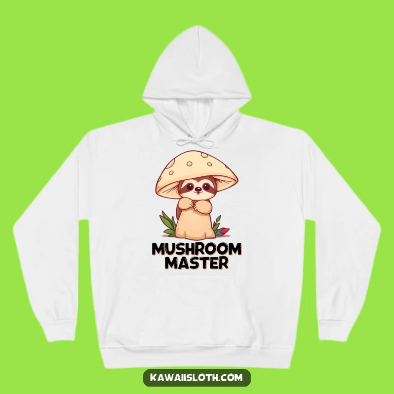 Funny Sloth Mushroom Peek Hoodie: Cozy Playful Design, Ideal Humorous Gift