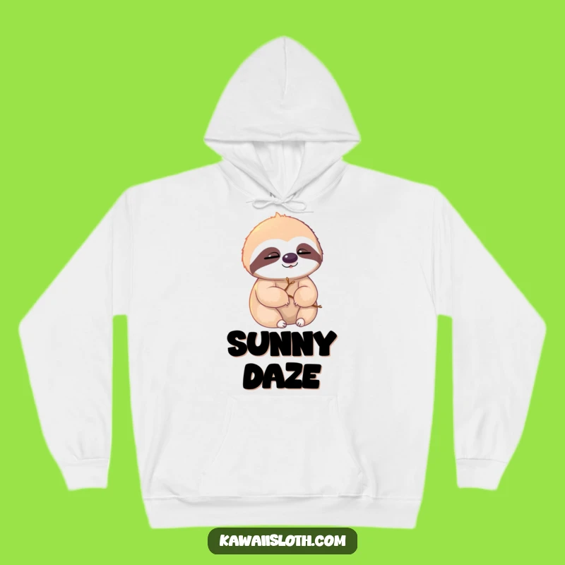 Funny Sloth Twig Hoodie - Cozy Comfort for Sunlit Relaxation and Gentle Humor