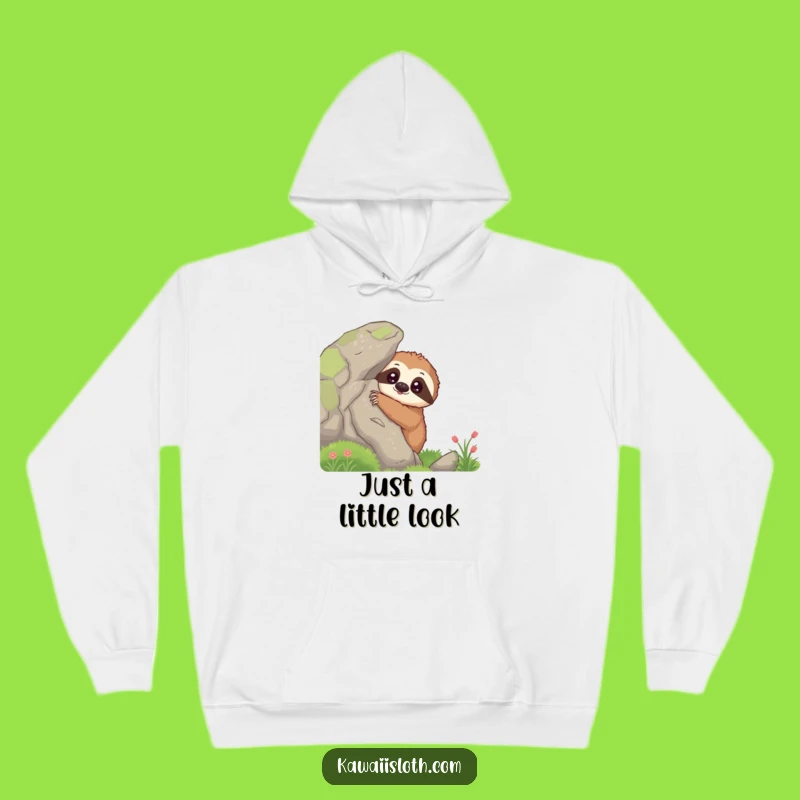 Funny Curious Sloth Hoodie - Cozy Warmth with a Hint of Slow, Comical Intrigue