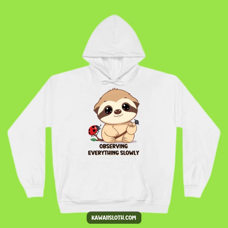 Cozy Funny Sloth Ladybug Hoodie: Warm and Hilarious Gift for Dreamy Comfort