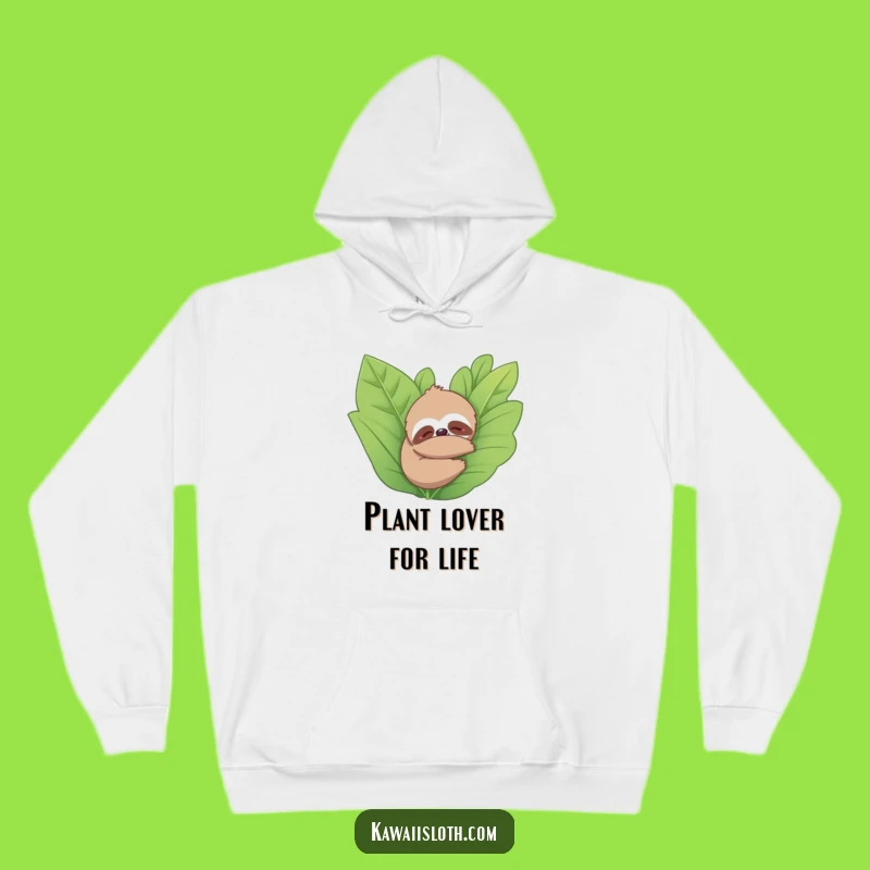 Funny Sloth Hugging Plant Hoodie: Ultimate Comfort & Calm, Fantastic Funny Gift for Relaxation
