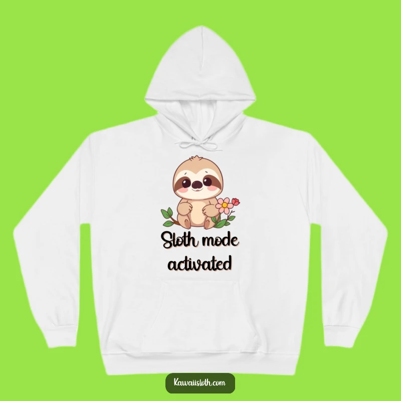 Funny Sloth Surprise Hoodie: Cozy Flower Find, Ideal Humorous Gift