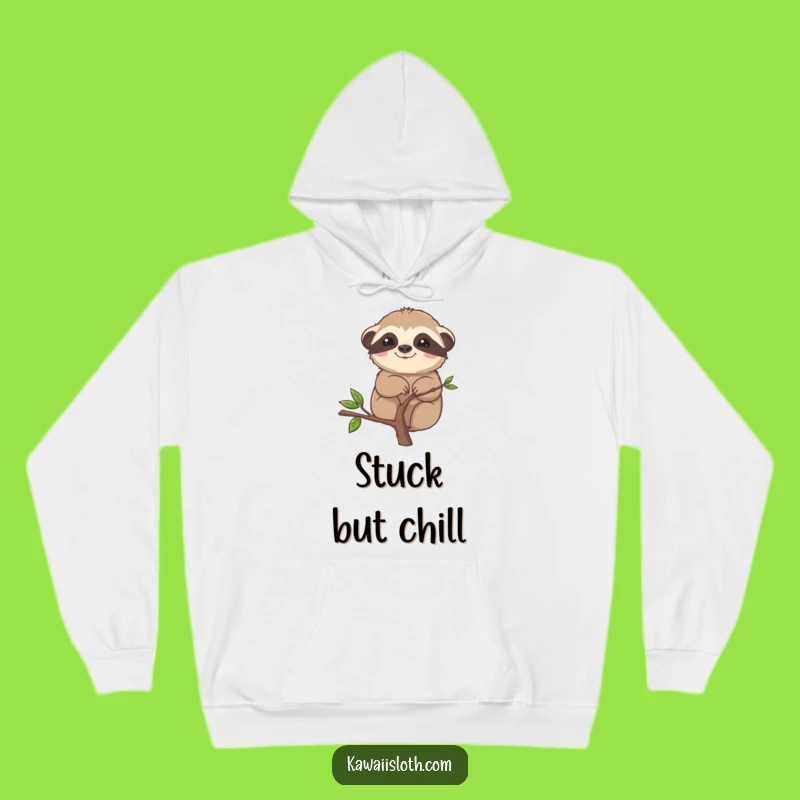 Funny Sloth Stuck Hoodie - Cozy Slow Animal Cartoon Comfort Gift