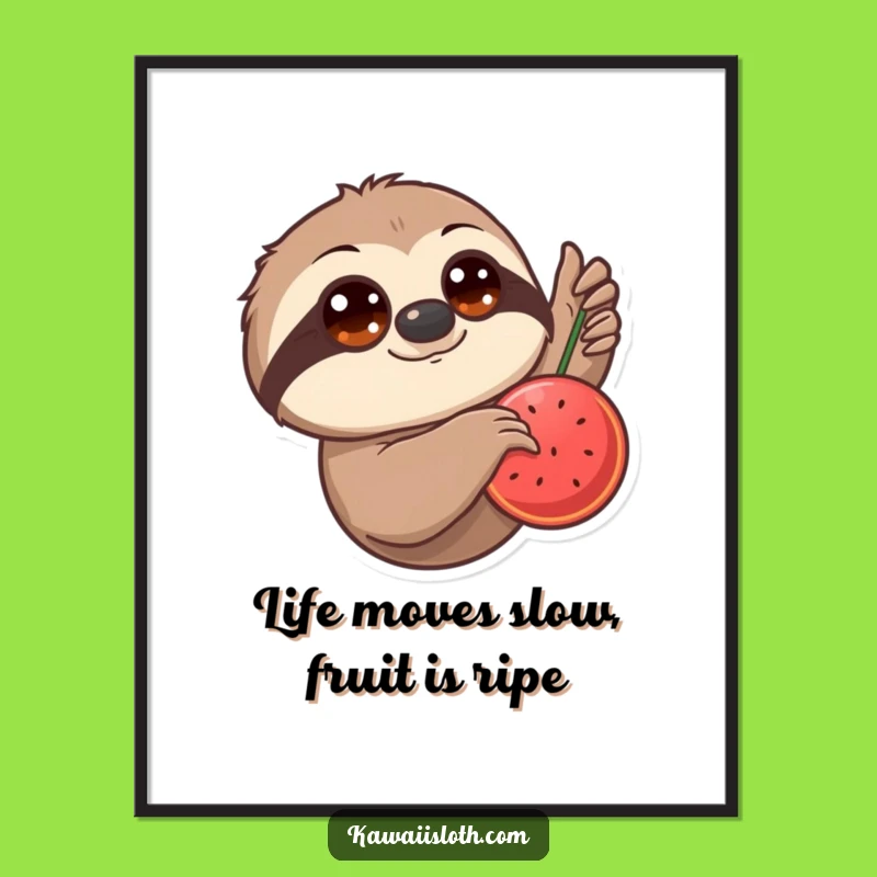 Free Printable Wall Art: Sloth's Patience Decor Downloadable Art