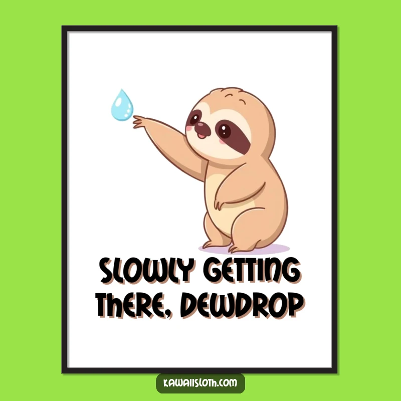 Funny Free Printable Sloth Art: Slow Reach - Humorous Wall Decor