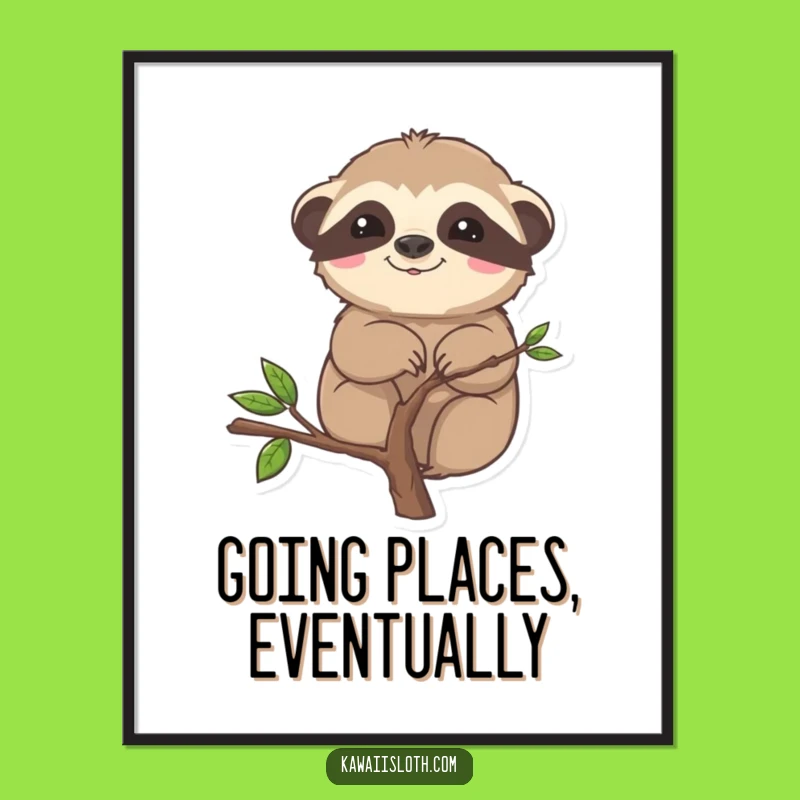 Funny Sloth Wall Art Free Printable: Stuck Sloth DIY Downloadable Decor for Quirky Spaces
