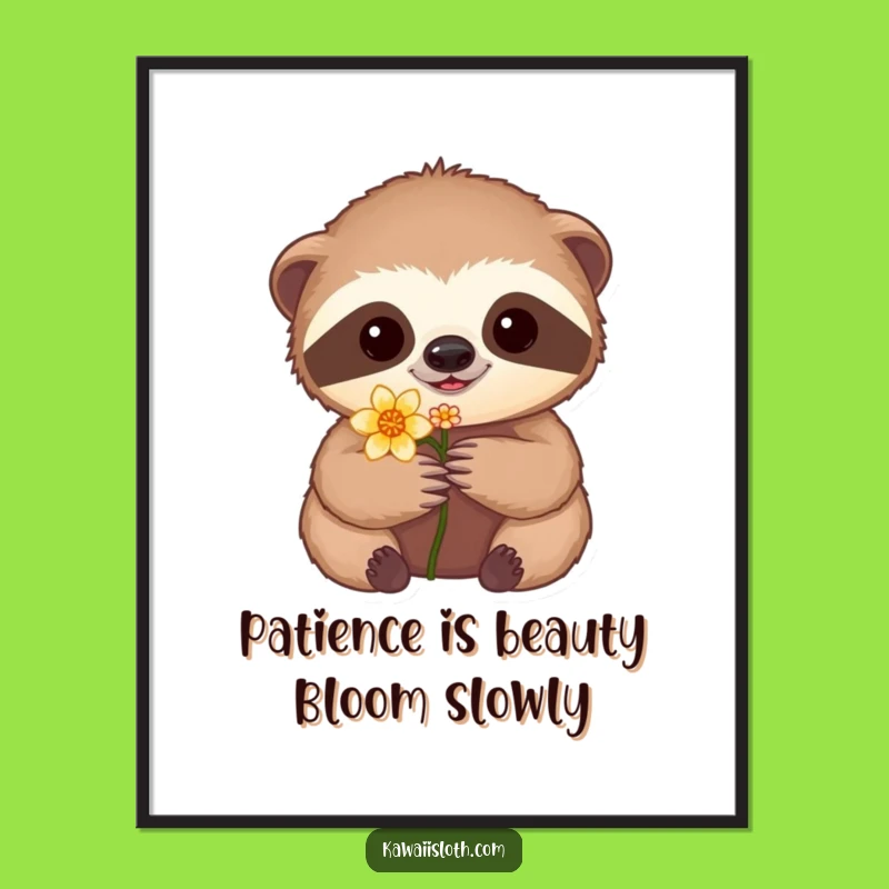 Free Printable Sloth Wall Art: Adorable Flower Hugs, Hilarious Downloadable Art for Home