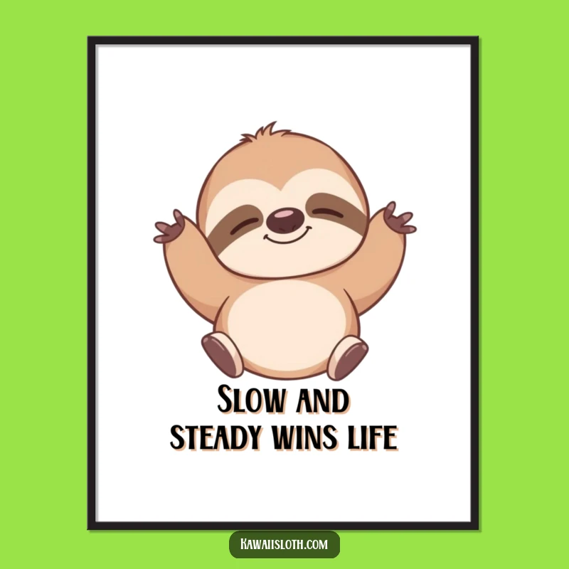 Peaceful Sloth Art Print: Free Printable Downloadable Decor for Serenity