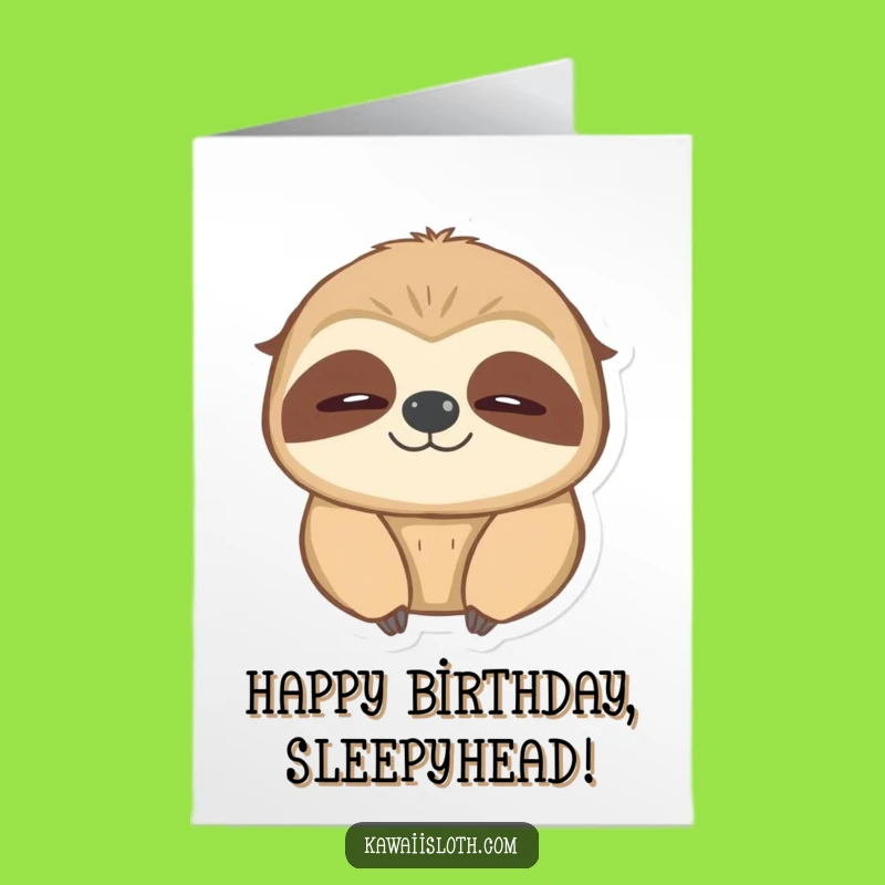 Free Printable Cozy Sloth Birthday Card: Warm & Funny Downloadable Gift, Print at Home