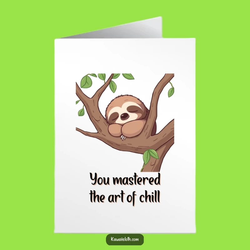 Free Printable Congratulations Card: Sloth's Relaxed Congrats - Funny Downloadable Gift!