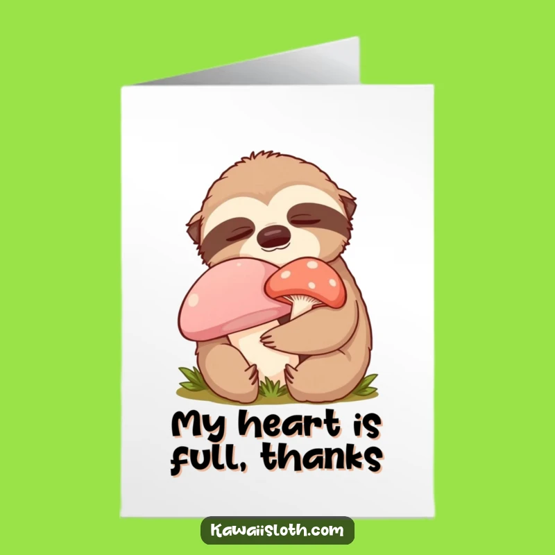 Free Printable Thank You Card: Cozy Sloth Thanks You, Funny Downloadable Message