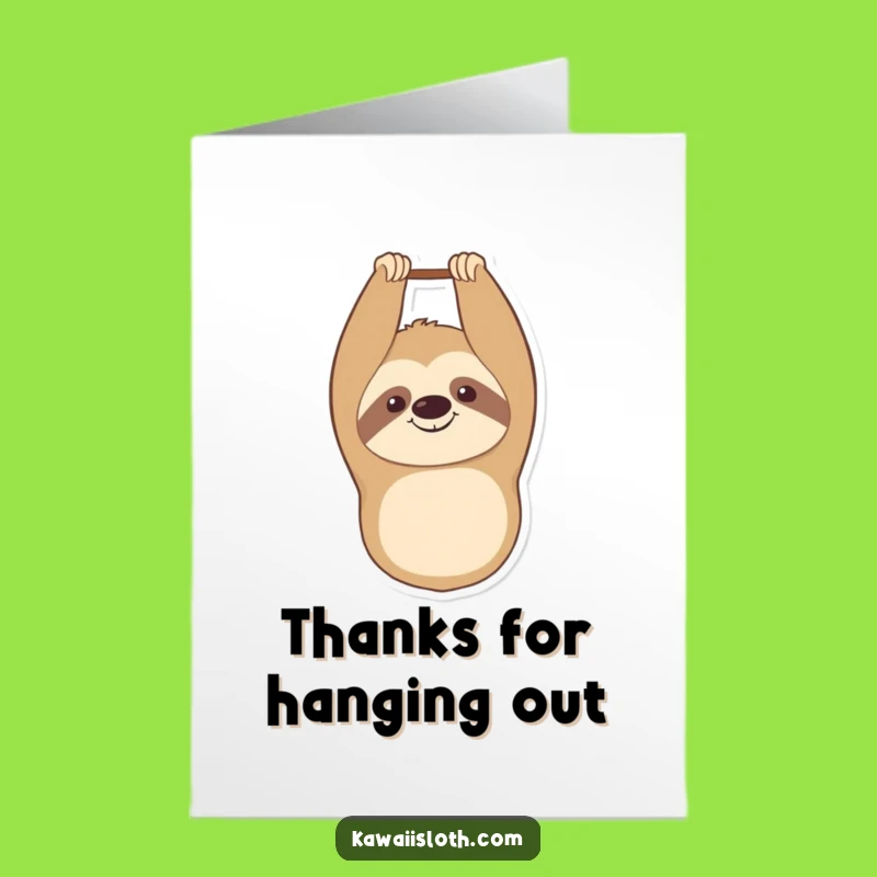 Free Printable Thank You Card: Content Sloth's Thanks, A Cheerful Downloadable Gift