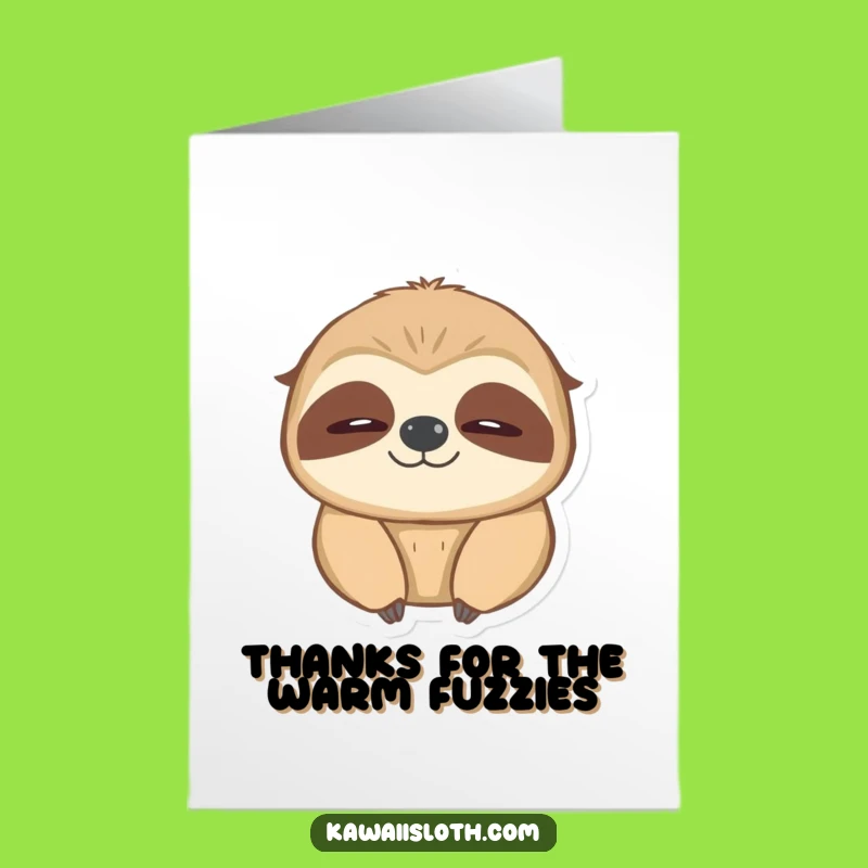 Free Printable Cozy Sloth Thank You Card: Grateful & Funny Downloadable Gift, Print at Home