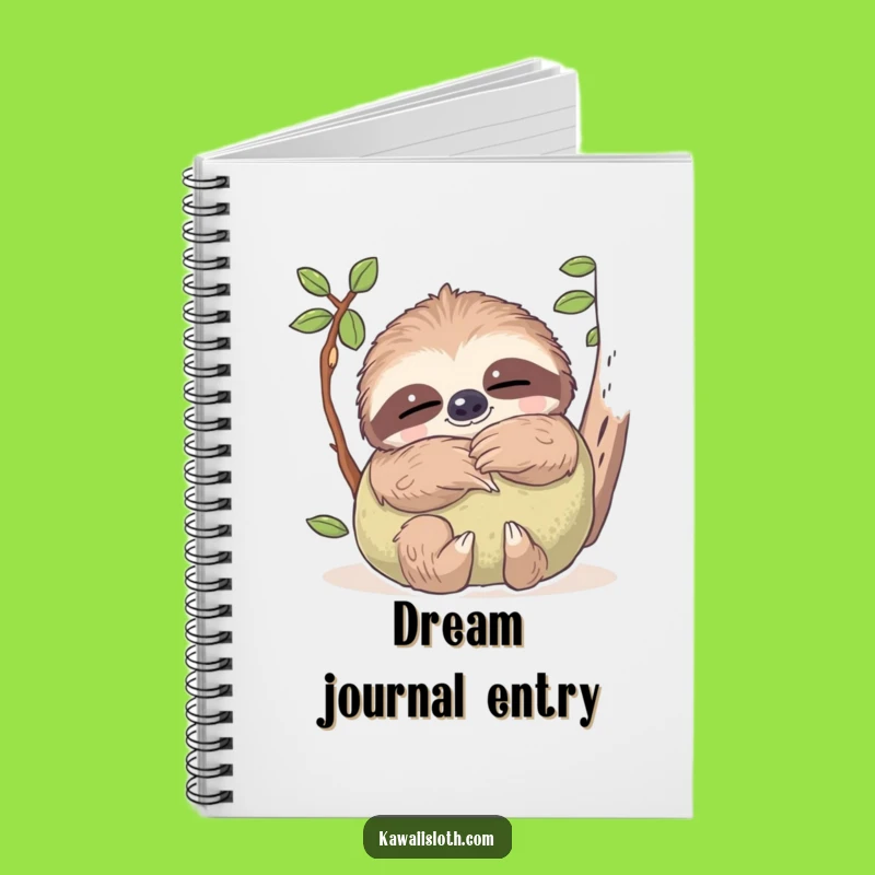 Funny Dreamy Sloth Pillow Notebook - Jot Down Your Coziest Thoughts Hilariously