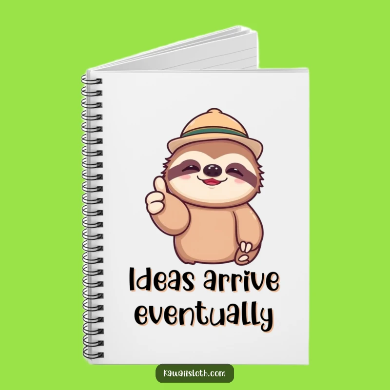 Funny Lazy Sloth Thumbs Up Notebook: Humorous Gift for Jotting Down Lazy Ideas