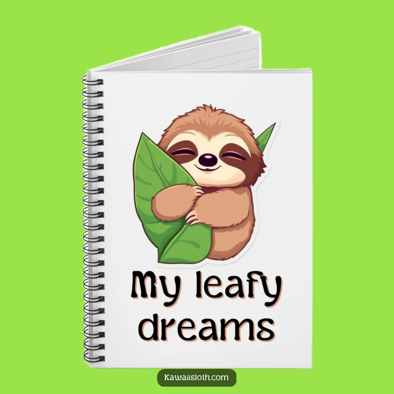 Funny Sleepy Sloth Notebook - For Your Cozy Thoughts
