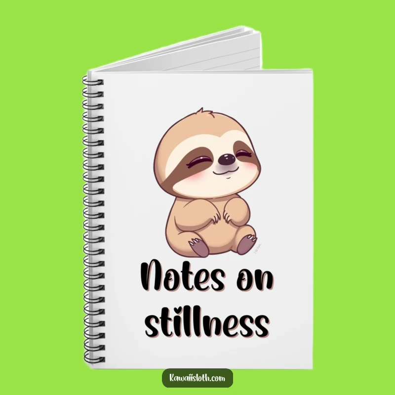 Funny Sloth Blinking Notebook - Jot Down Thoughts Peacefully