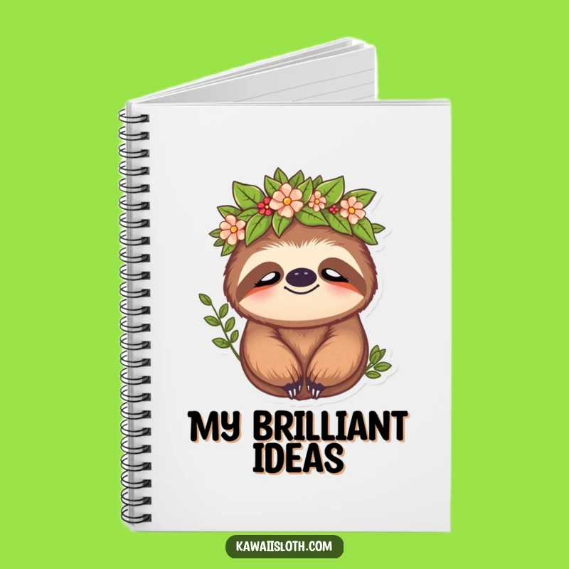 Funny Sloth Crown Notebook: Hilarious Journal for Nature Lovers, Documenting Peaceful Thoughts
