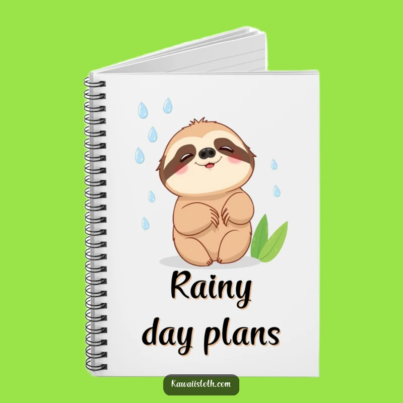 Funny Sloth Notebook: Raindrop Thoughts, a Hilarious Journal Gift