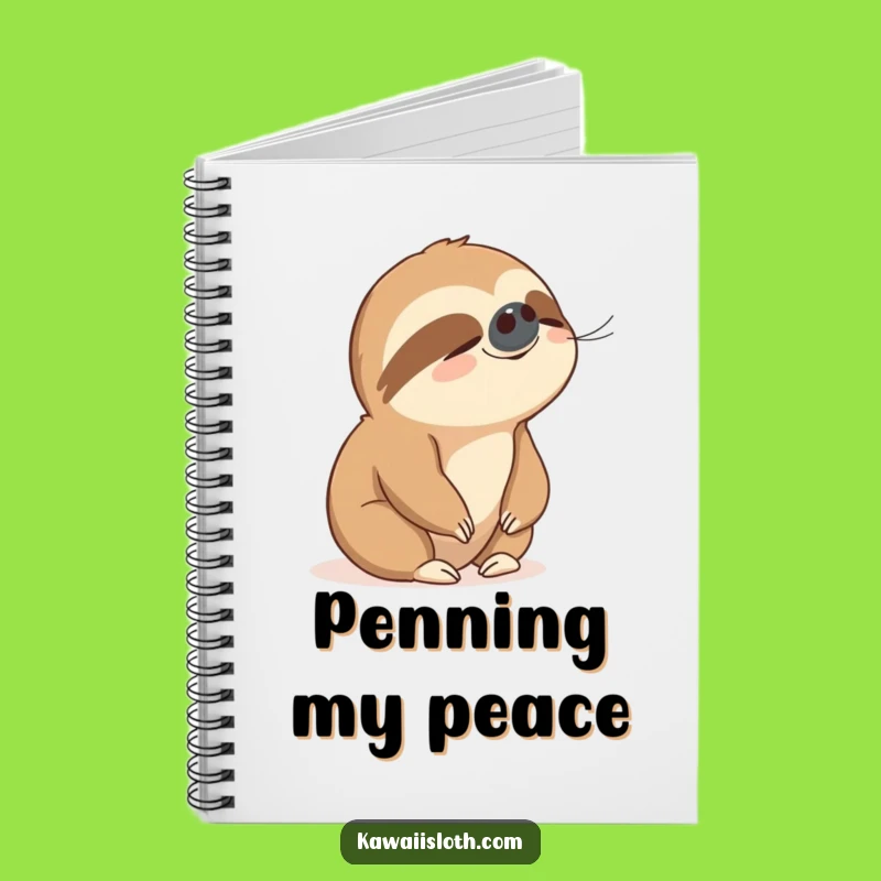 Funny Sloth Peaceful Breeze Notebook: Journal Your Calm Thoughts!