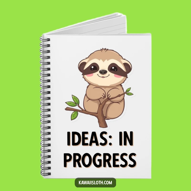Funny Sloth Stuck Notebook - Slow Down and Jot Notes Hilariously