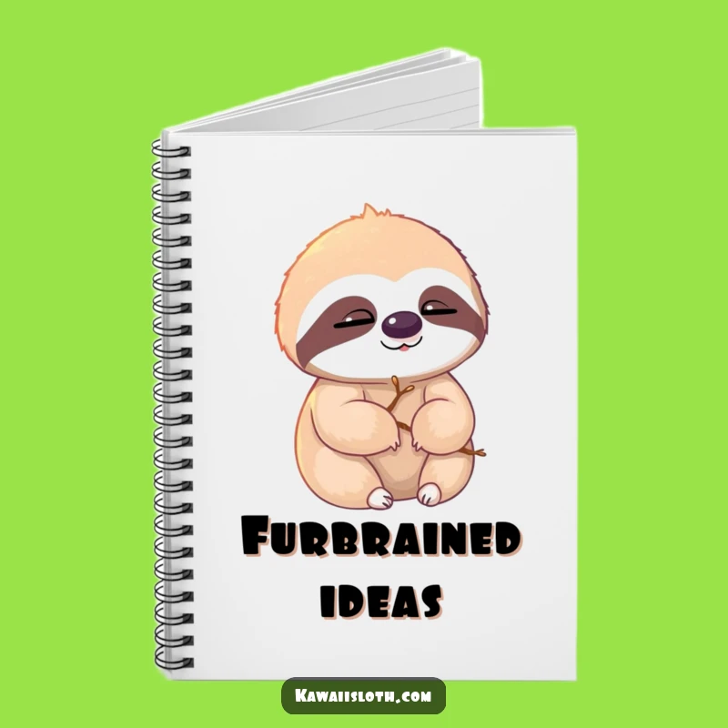 Funny Sloth Twig Notebook - Sunlight Blink Journal for Relaxed Thoughts