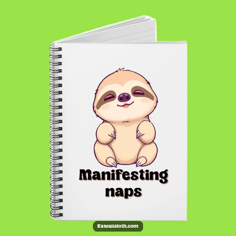 Funny Sloth Aura Notebook - Languid Journal for Peaceful Thoughts and Ideas