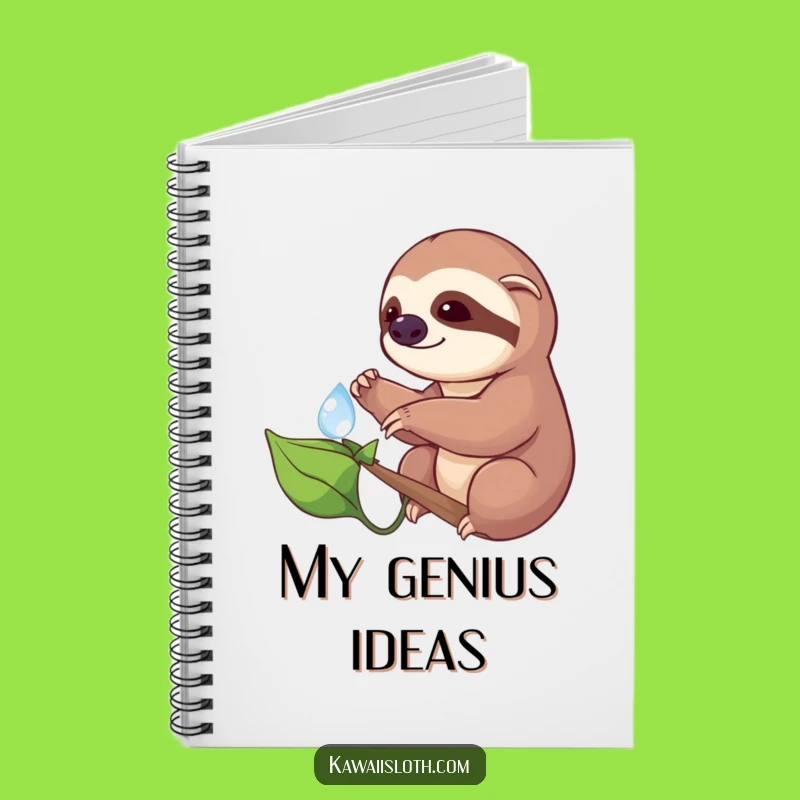 Funny Sloth Dewdrop Journal Notebook: Hilarious Stationery Gift for Thoughtful Writers