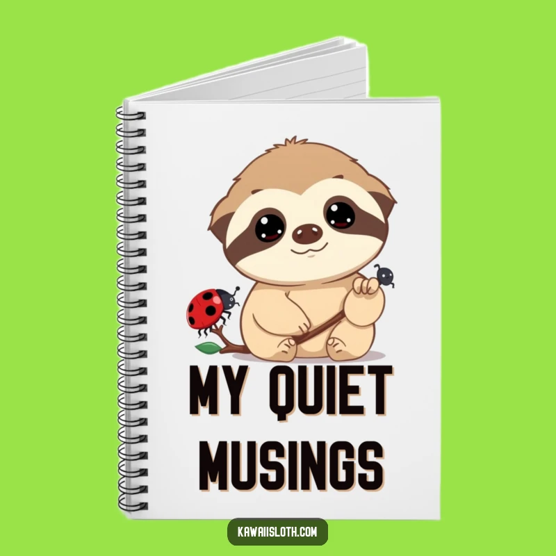 Funny Sloth Ladybug Journal Notebook: Hilarious Stationery Gift for Dreamers