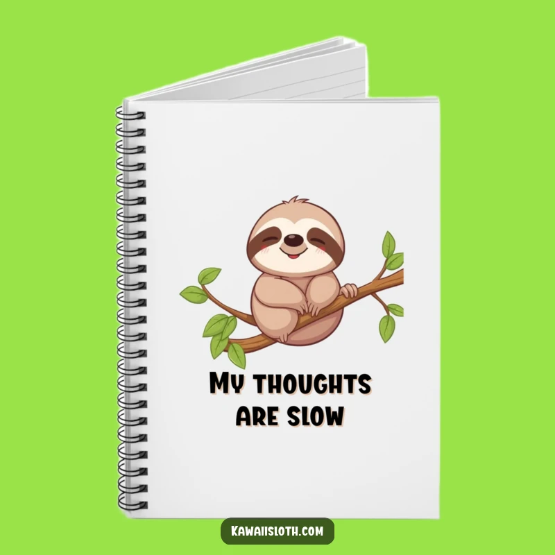 Funny Relaxed Sloth Notebook - Jot Down Your Thoughts Slowly and Hilariously