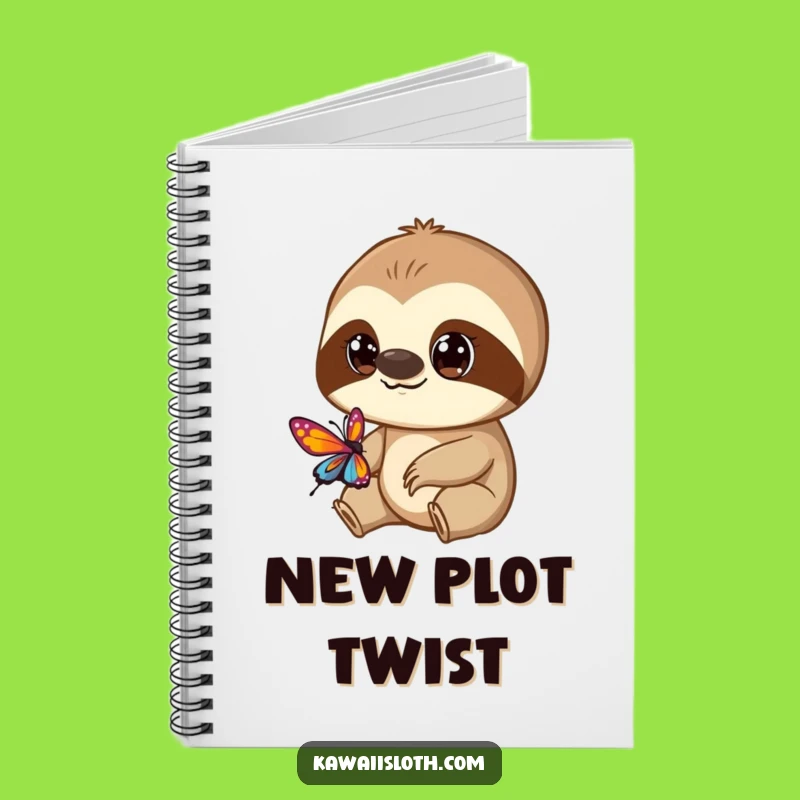 Funny Sloth Butterfly Watcher Notebook: Capture Your Curious Thoughts!