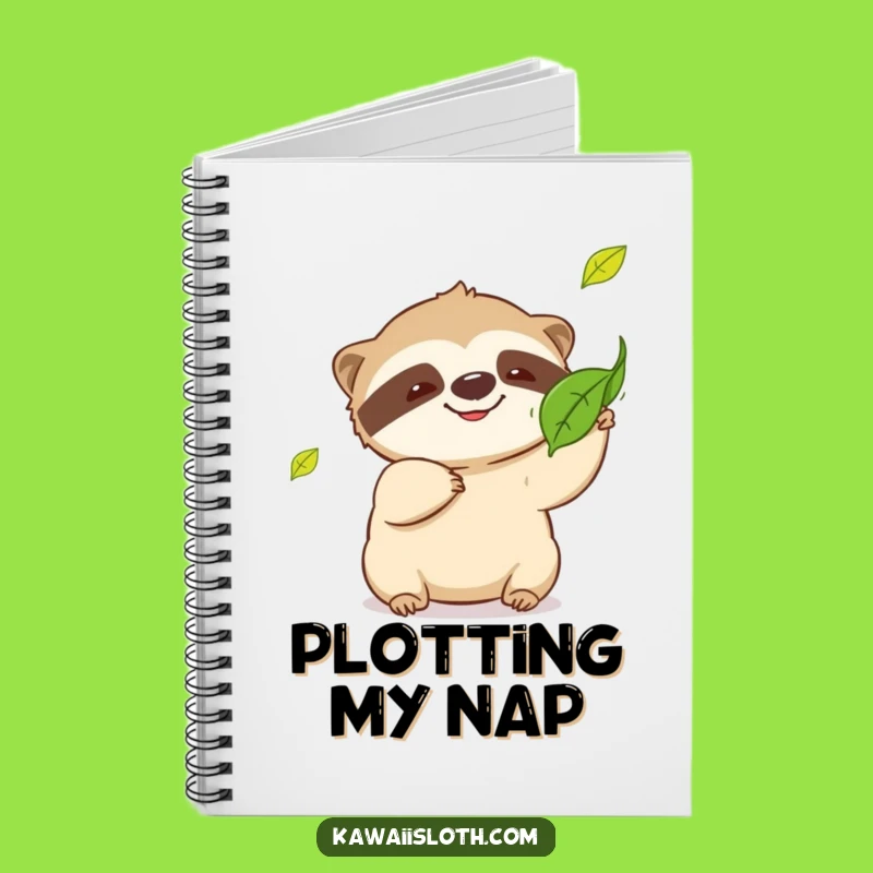 Funny Sloth Leaf Catcher Notebook - Hilarious Journal for Slow Thoughts and Ideas