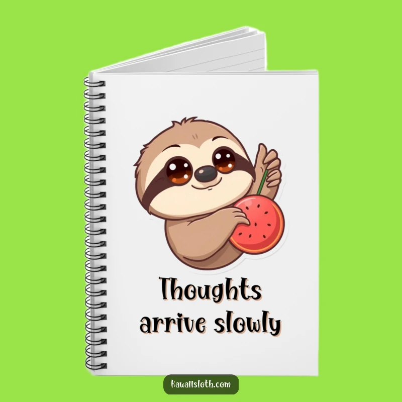 Funny Sloth Fruit Notebook: Jot Down Thoughts at Your Own Pace