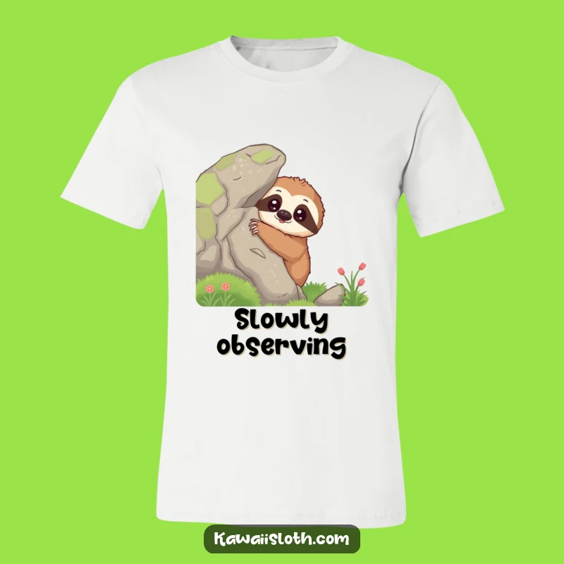 Funny Curious Sloth T-Shirt - Intriguing Design for Slow and Steady Humor Enthusiasts