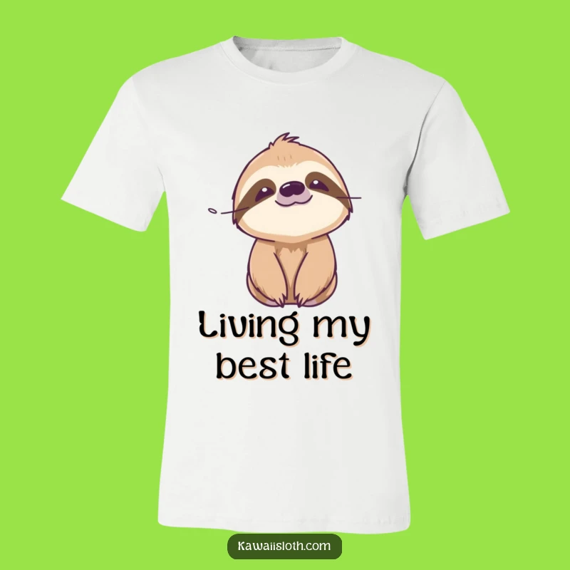 Funny Serene Sloth Breeze T-Shirt - Relaxed Style for Peaceful People