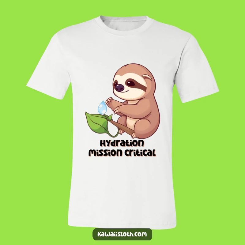 Funny Sloth Dewdrop Tee: Hilarious Wildlife Moment T-Shirt Gift for Nature Enthusiasts