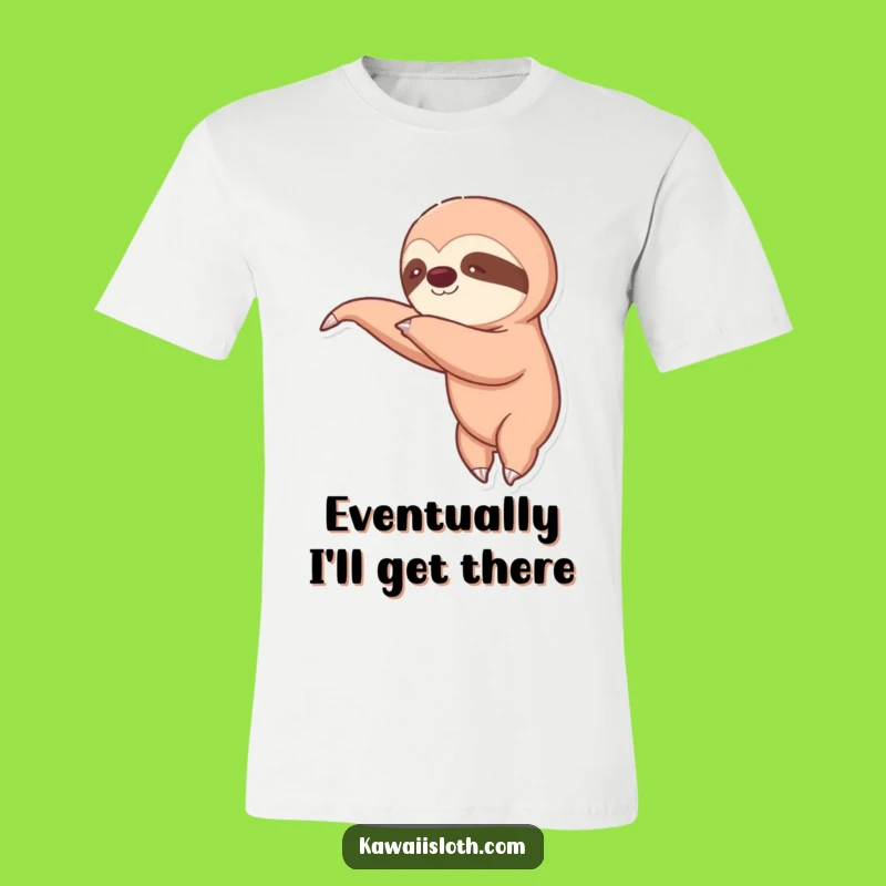 Funny Sloth Reaching T-Shirt: Hilarious Slow Movement Design, Ideal Funny Gift for Laid-Back Folks