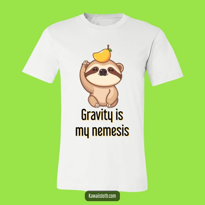 Funny Sloth Fruit Head Tee - Comedic Casual Wear and Perfect Funny Gift