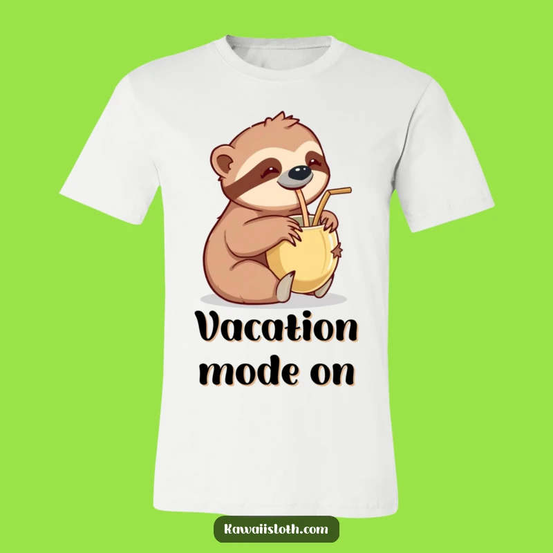 Funny Vacation Sloth T-Shirt - Chill Out with Tropical Humor