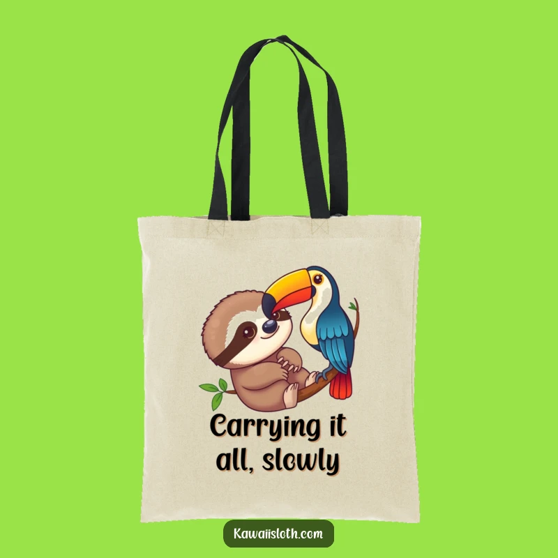 Funny Sloth & Toucan Tote Bag: Carry Your Laughs, A Great Funny Gift