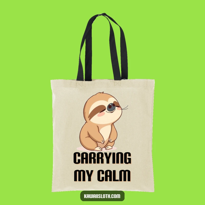 Funny Sloth Peaceful Breeze Tote Bag: Carry Your Calm Everywhere!